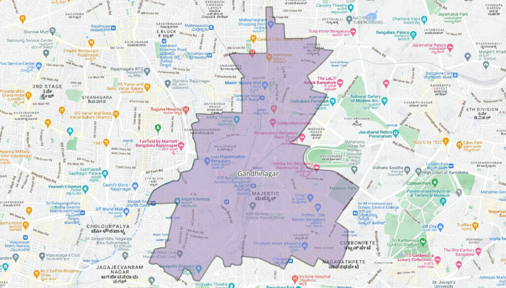 Gandhinagar Constituency map