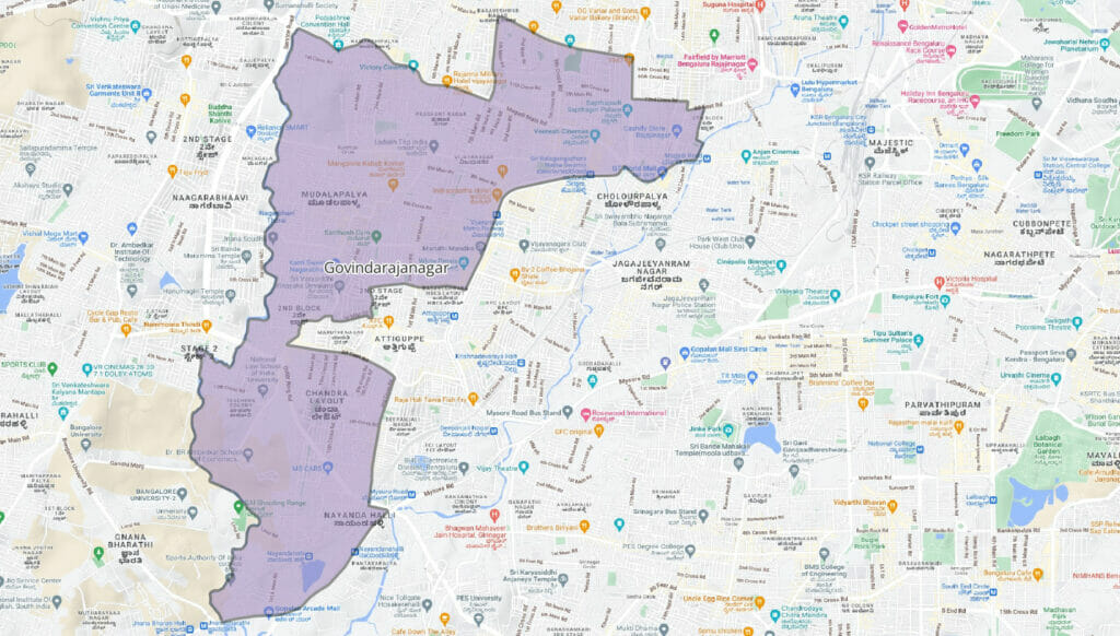 Govindraj Nagar Constituency map