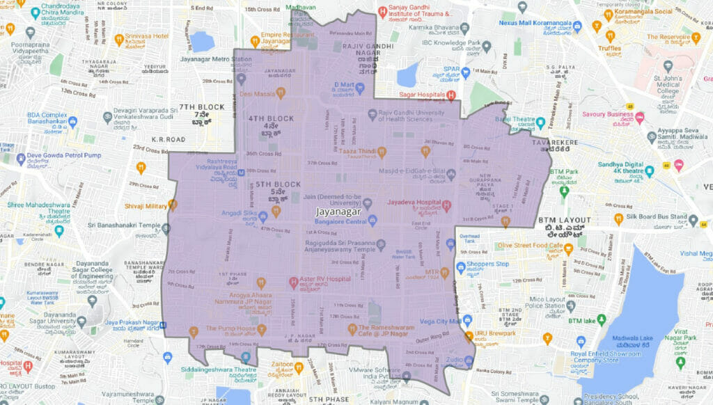 Jayanagar Constituency map