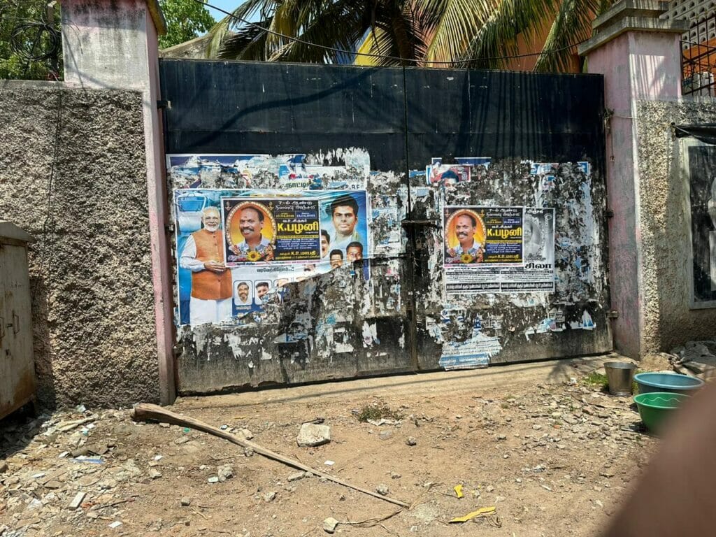 posters on Chennai walls