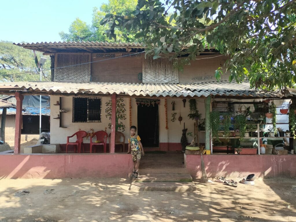 A Warli house in Navapada in Sanjay Gandhi National Park