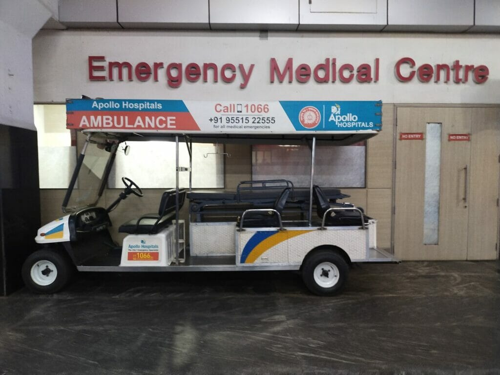 Emergency medical centre in Chennai Central railway station