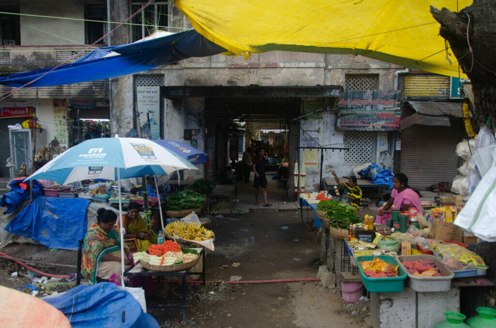 Gandhi Bazaars's old flower market