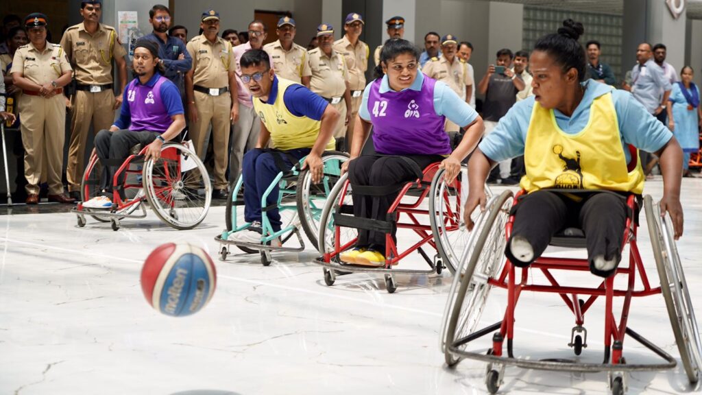 Wheelchair basketball match hosted by Project Mumbai at Mantralaya premises in April this year. 