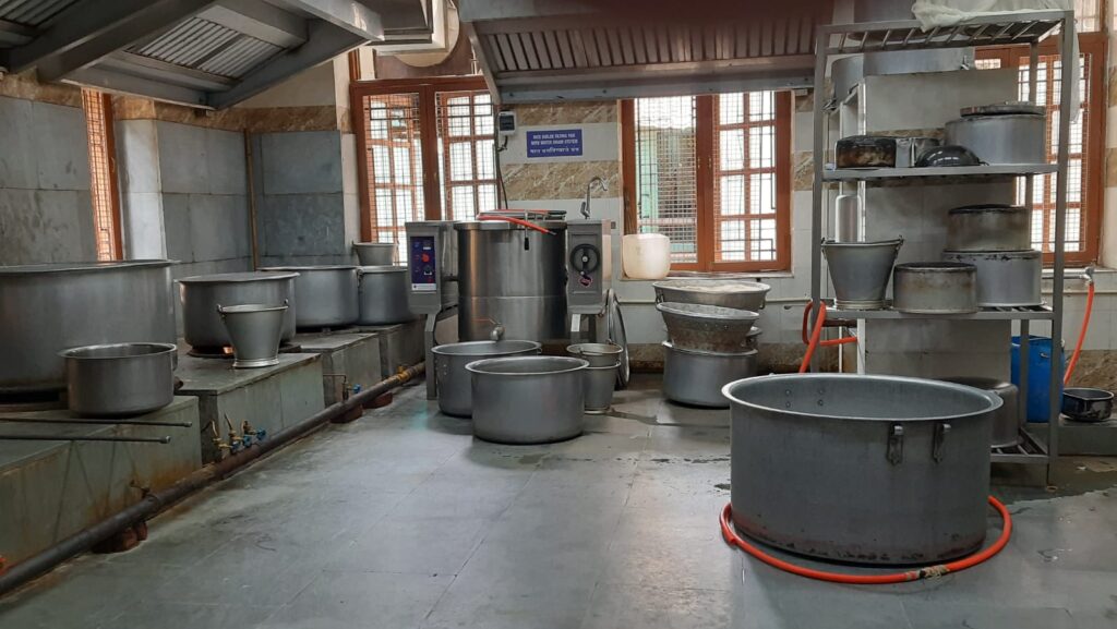 New equipments such as rice boiler, vegetable cutter, vegetable washer, vessels of stainless steel installed in KEM's kitchen. Pic: Stephin