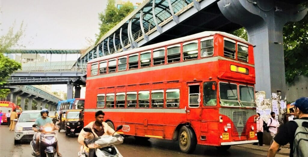 One of the last buses, bus number 415, taking one last ride in Andheri suburbs. 
