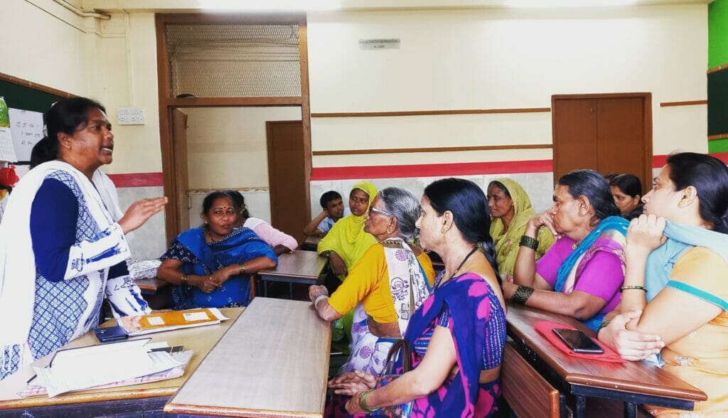 One of the many programmes conducted for women from the basti. Pic: VVK
