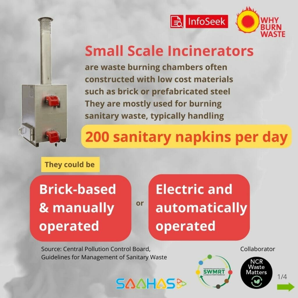 Poster explaining the workings of a small scale incinerator