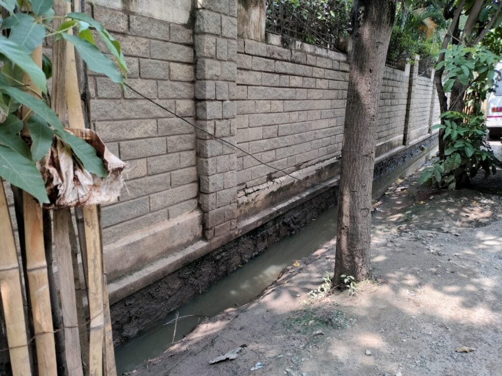 Stagnant drain water