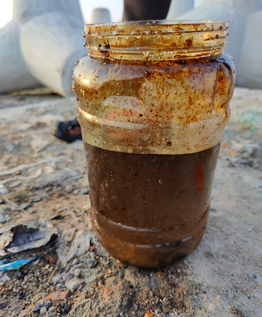 sample from oil spill 