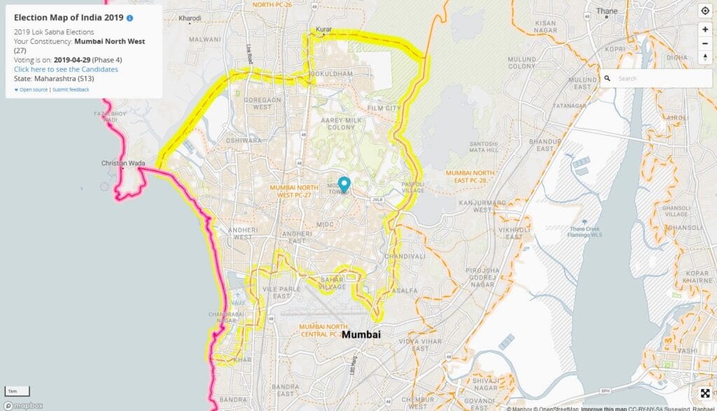 mumbai north west constituency map