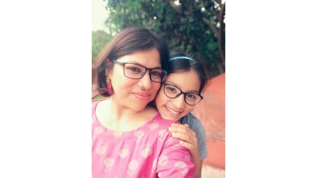 Chandrima Home with her daughter