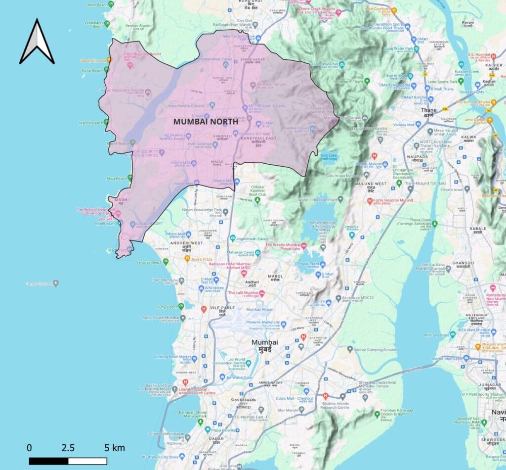 Map of Mumbai North constituency