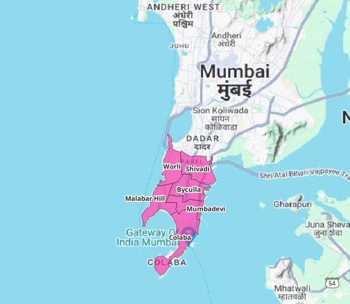 Mumbai South map