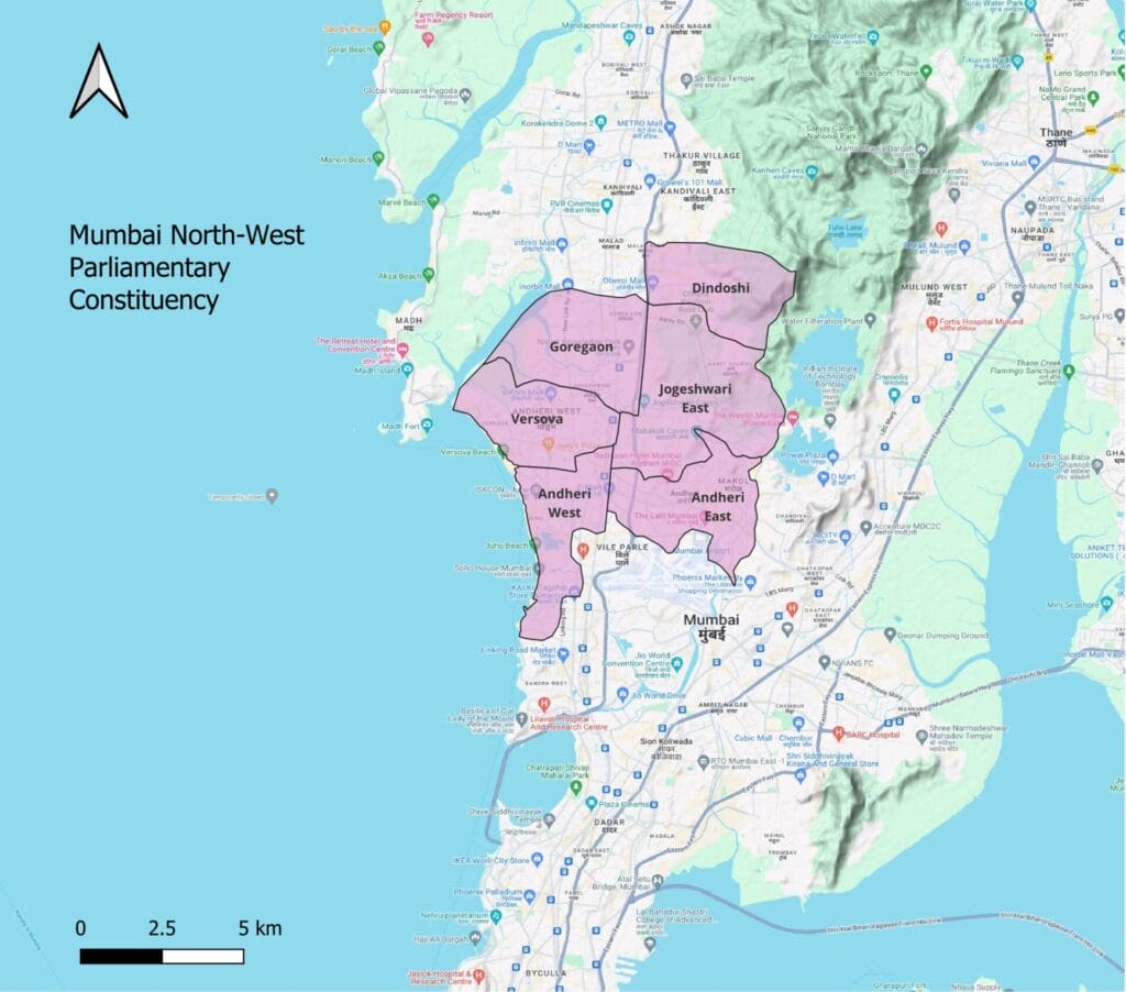 mumbai north west constituency map 