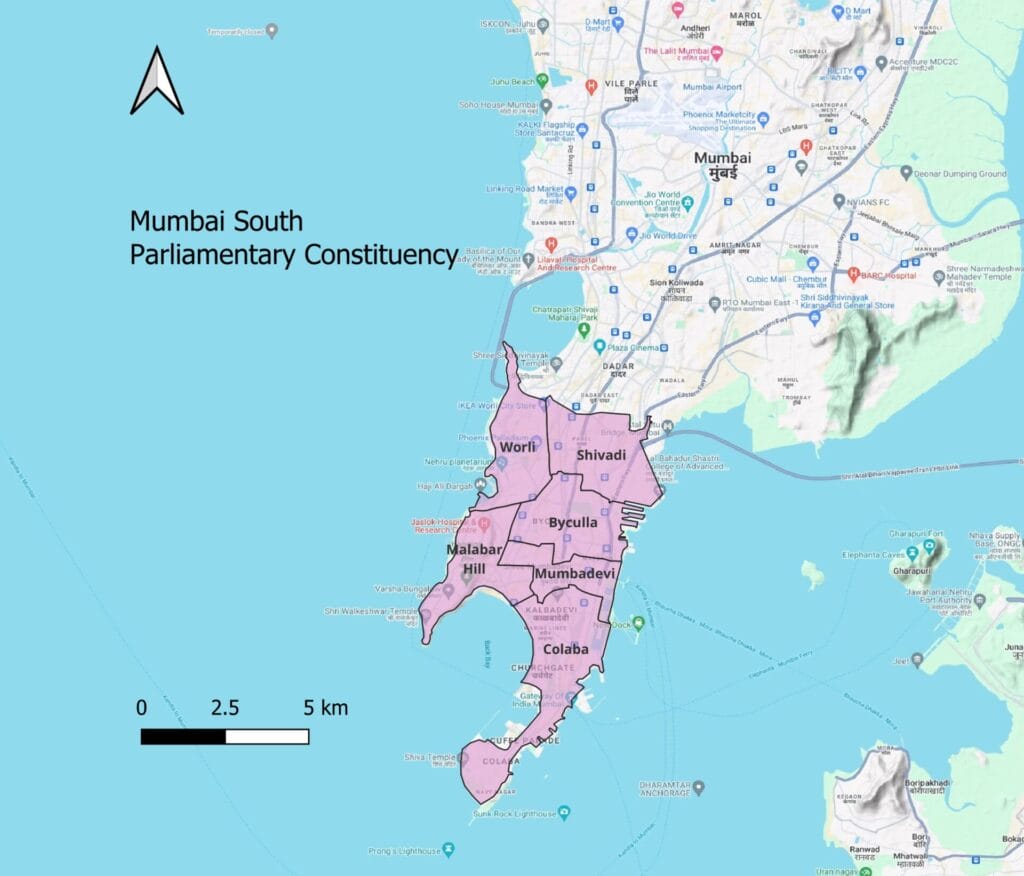 Mumbai South Constituency map 